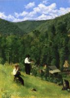 Thomas Pollock Anschutz - The Farmer and His Son at Harvesting